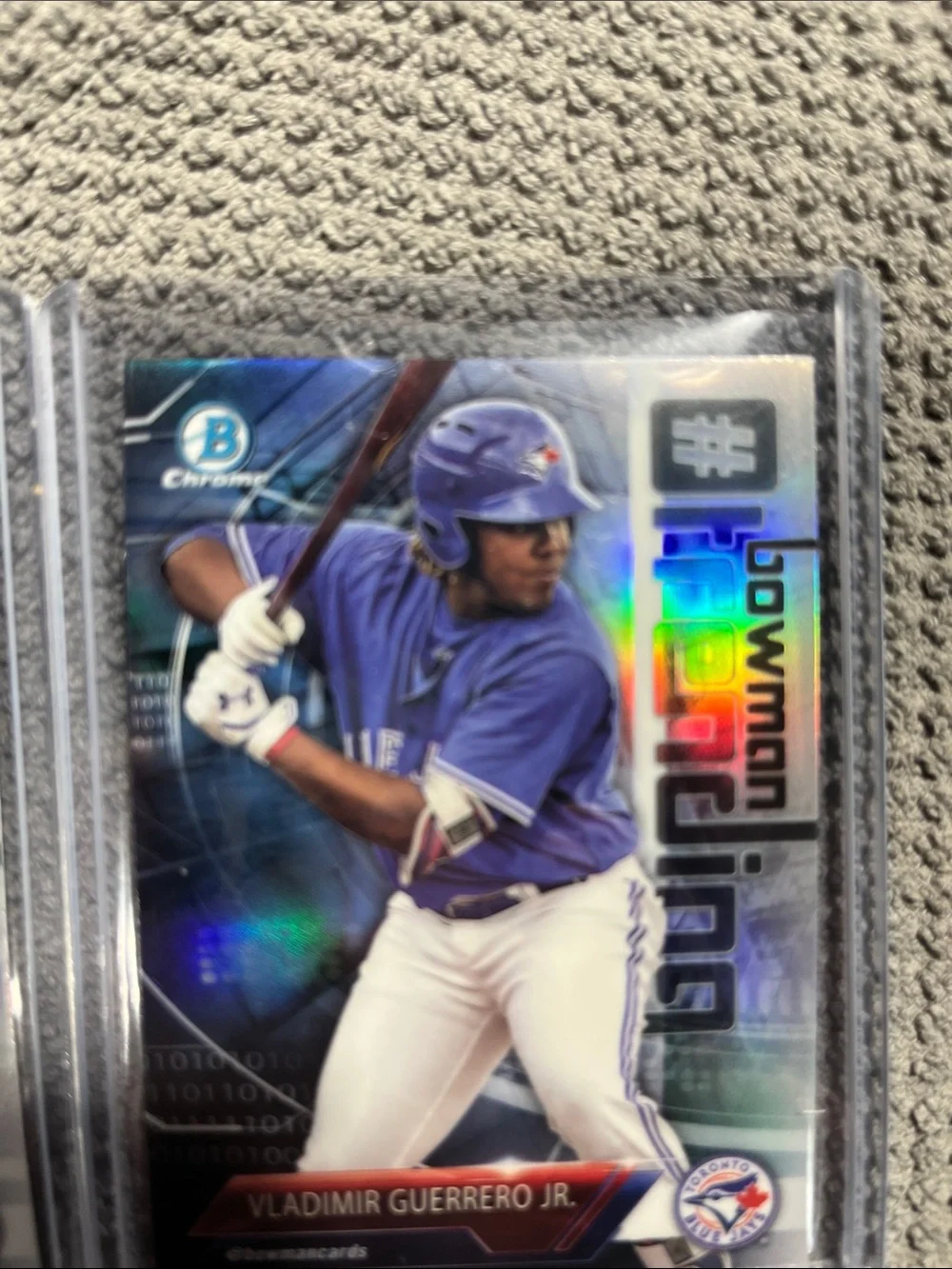 Lot (2) 2018 Bowman Chrome Vladimir Guerrero Jr. Trending Refractor # - VG